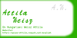 attila weisz business card